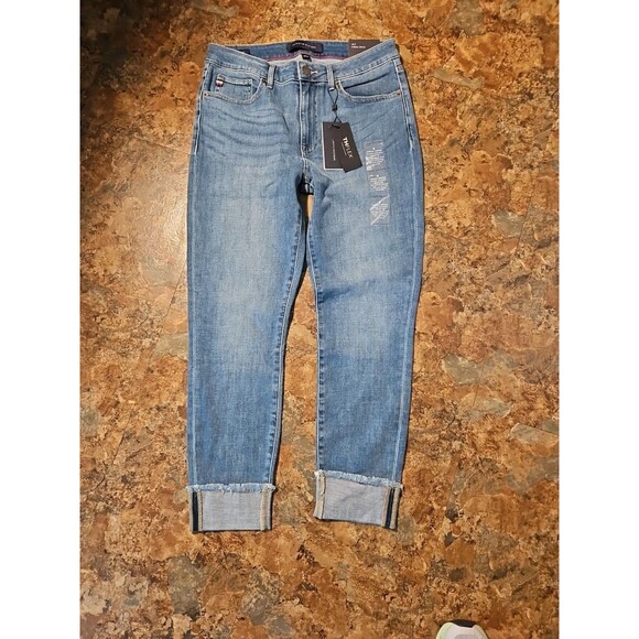 Tommy‎ Hilfiger Tribeca Th Flex Raw Cuff Skinny Jeans Size 8 (J4) - Picture 5 of 10